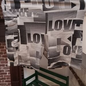 Graphic Black and White Shorts